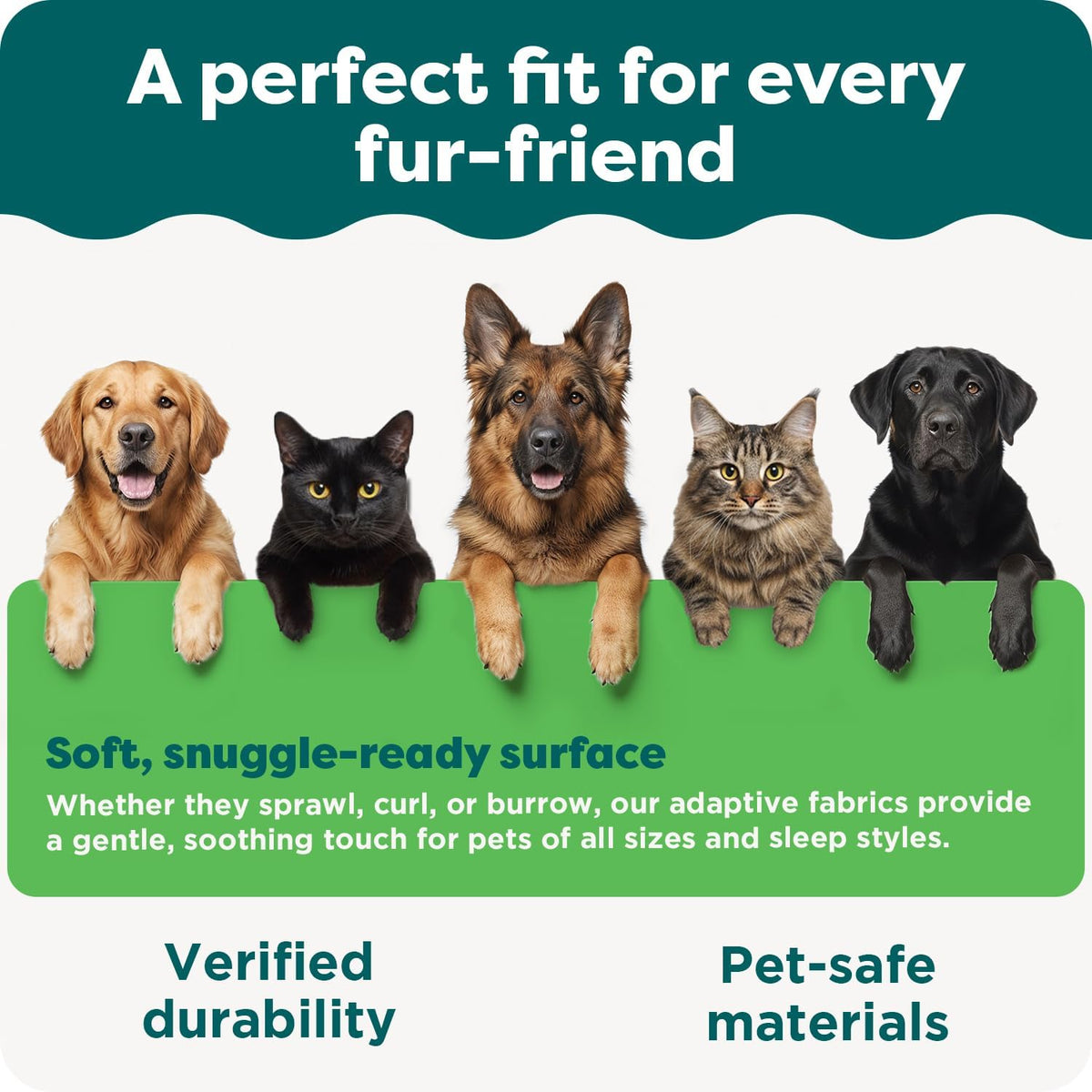 Gray reversible water-resistant sofa cover for pets - with dogs and cats