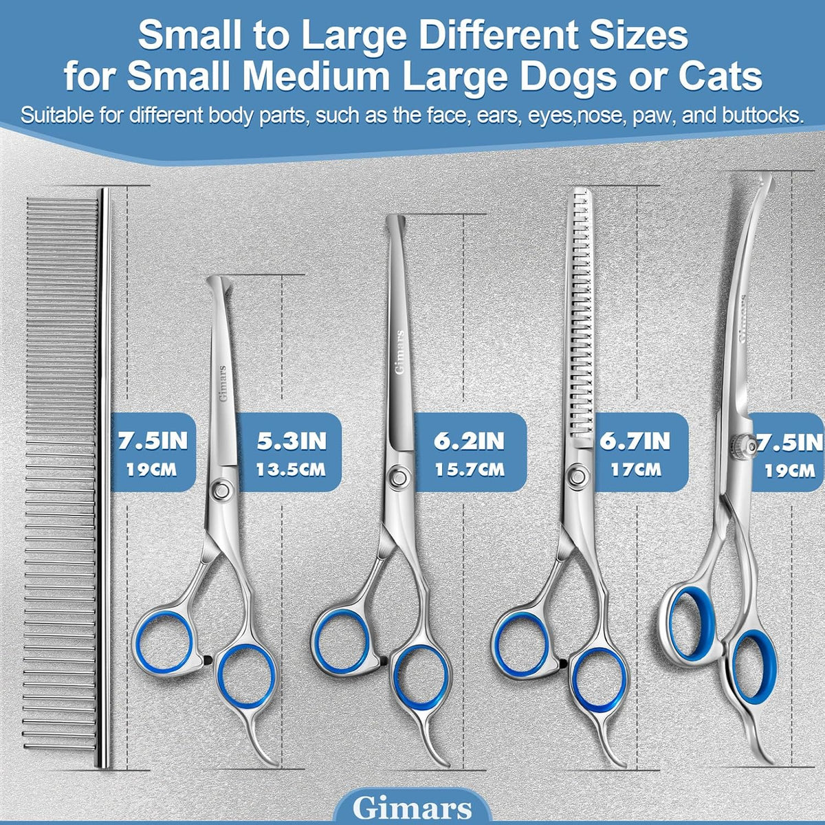 6-piece dog grooming scissors set, view 9 of 9