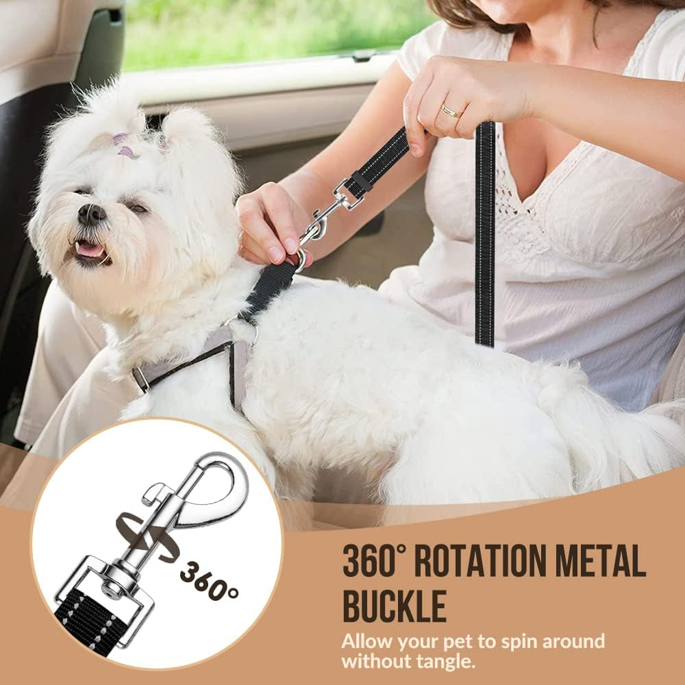 Black dog car seat belt 2-pack, view 4 of 7