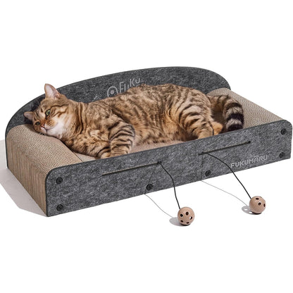 Large cardboard cat scratcher lounge bed