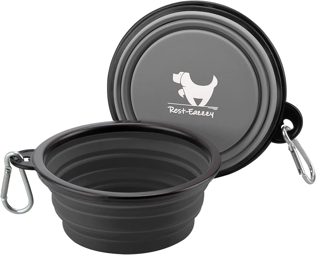 Collapsible travel dog bowls 2-pack