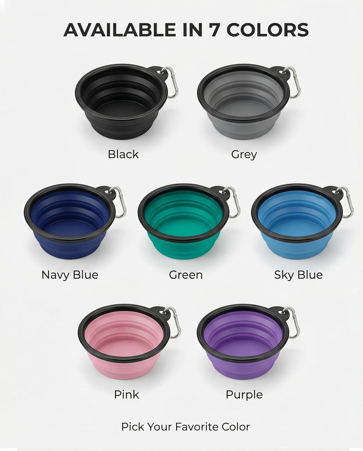 Collapsible travel dog bowls 2-pack, view 9 of 9