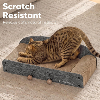 Large cardboard cat scratcher lounge bed, view 2 of 9
