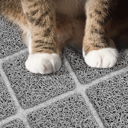 Gray waterproof cat litter trapping mat, view 4 of 8