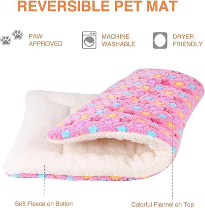 Pink star print soft dog crate pad, view 3 of 6