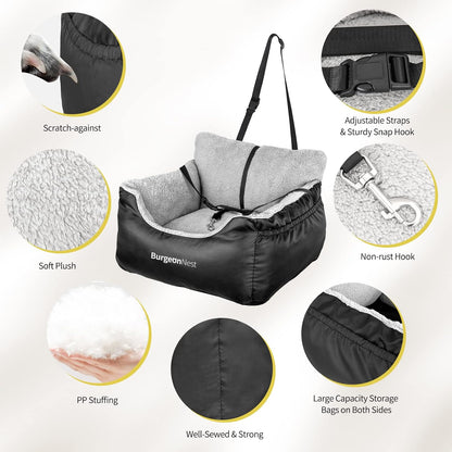 Black dog car seat for small dogs, view 4 of 9