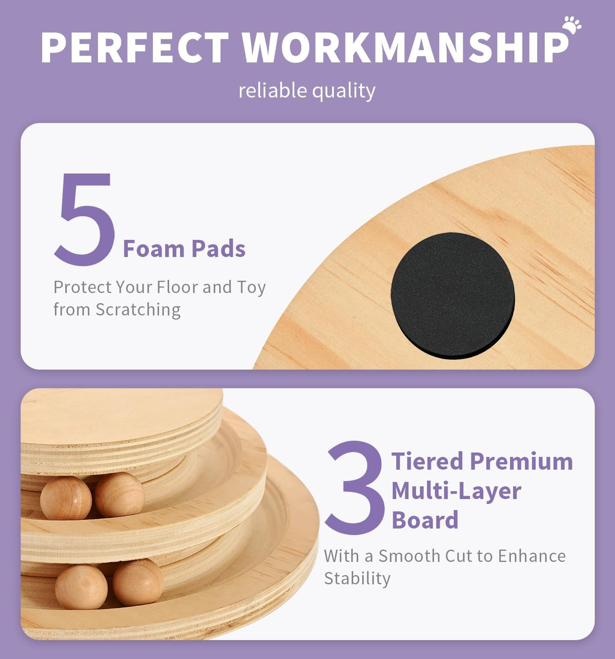 Sisal cat scratching post with ball track, view 5 of 9