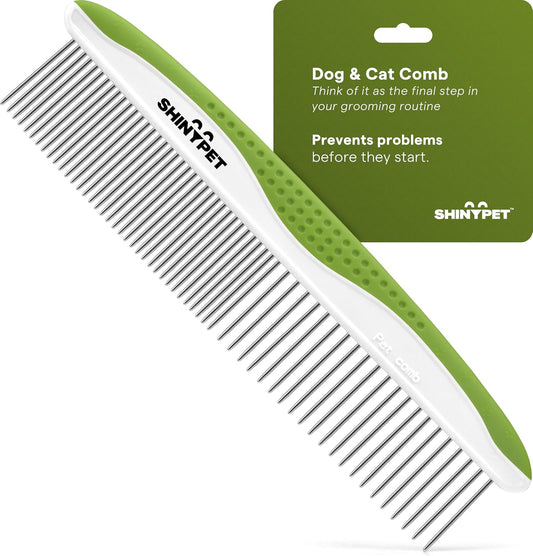 Stainless steel dog and cat grooming comb