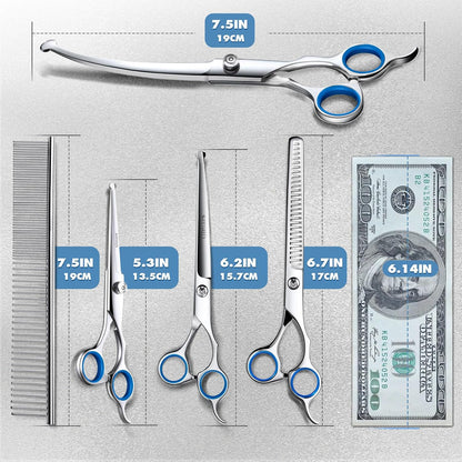 6-piece dog grooming scissors set, view 3 of 9
