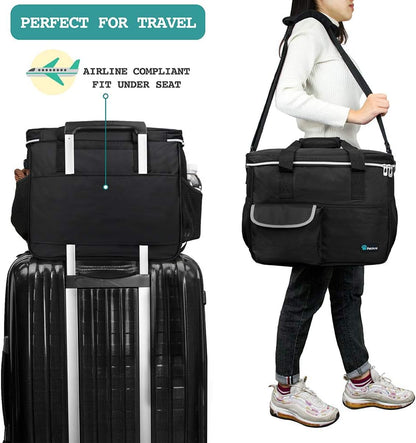 Black dog travel bag organizer, view 5 of 7