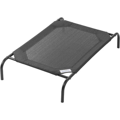 Gunmetal elevated cooling dog bed
