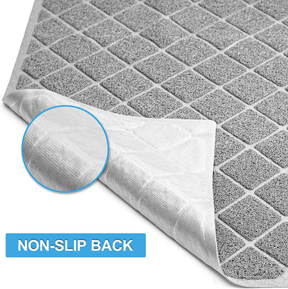 Gray waterproof cat litter trapping mat, view 5 of 8