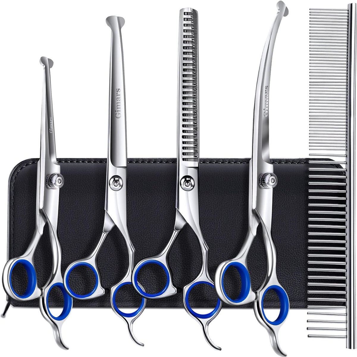 6-piece dog grooming scissors set