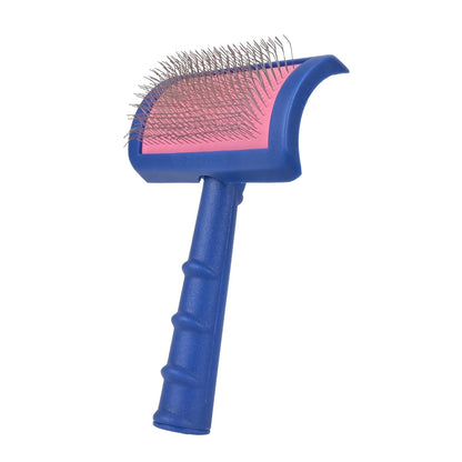 Long-pin slicker brush for doodles - side view