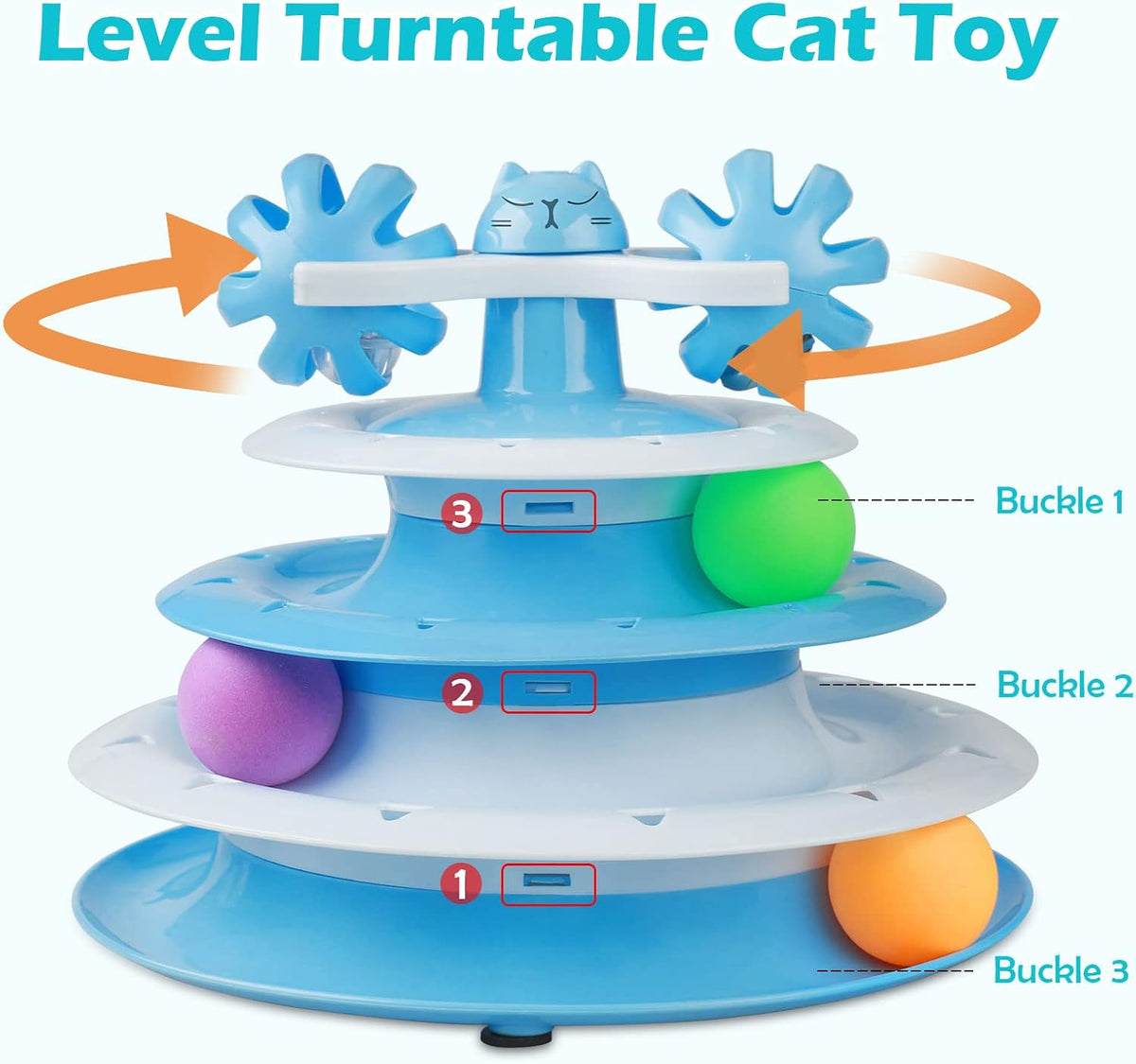 4-level cat turntable roller toy, view 3 of 7