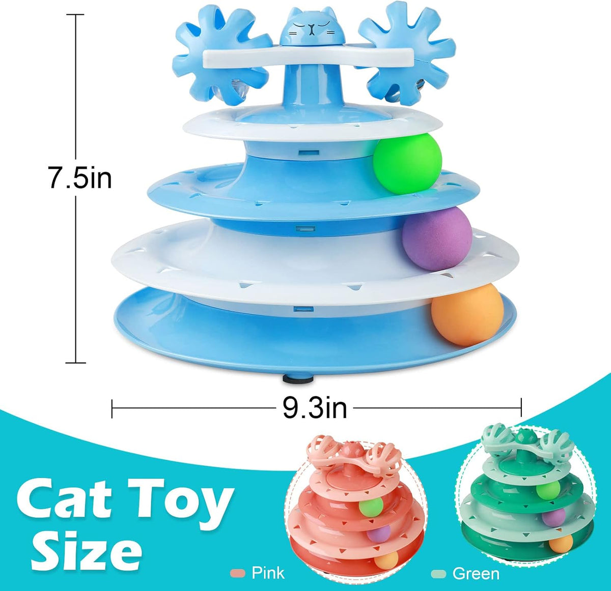 4-level cat turntable roller toy, view 2 of 7