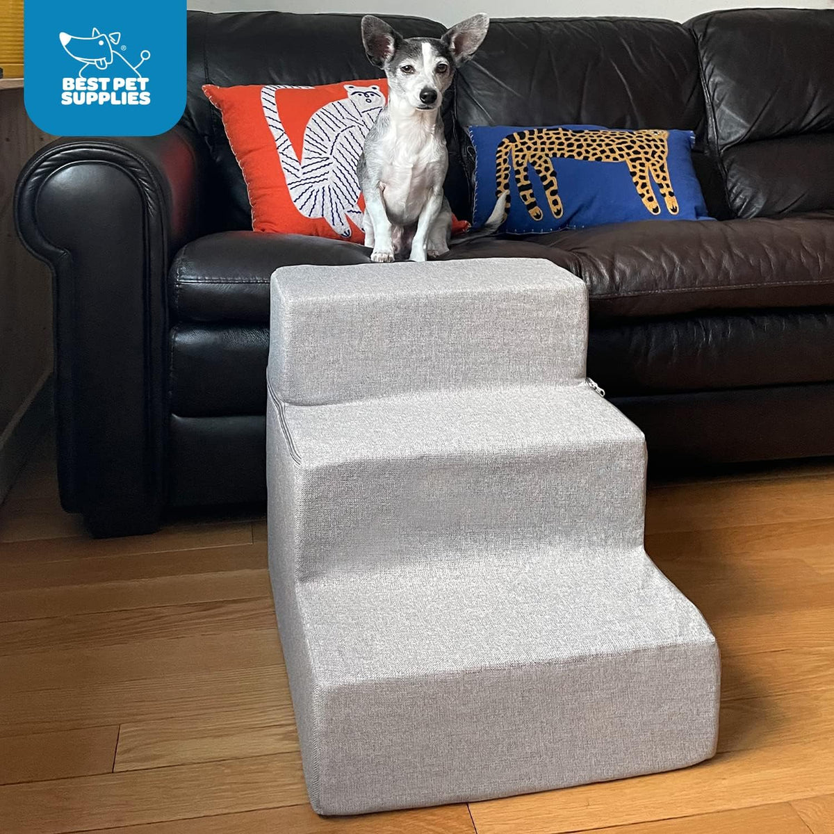 3-step foam dog stairs, view 4 of 7