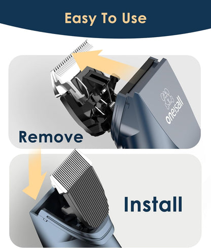Quiet cordless cat clippers - detachable blade