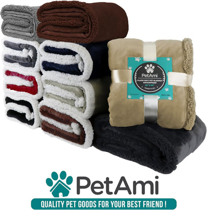 Light gray waterproof sherpa dog blanket, view 8 of 8