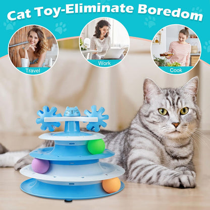 4-level cat turntable roller toy, view 5 of 7