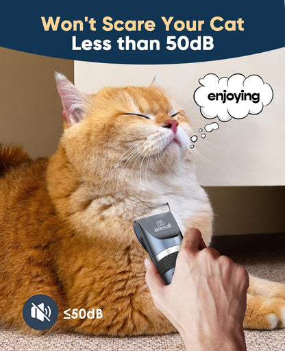Quiet cordless cat clippers - quiet operation under 50 dB