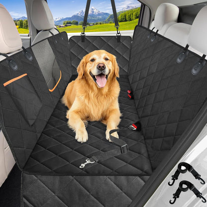 Black waterproof dog car seat hammock