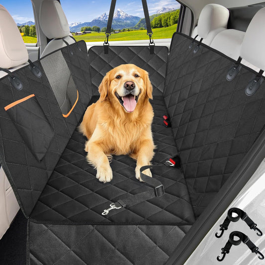 Black waterproof dog car seat hammock
