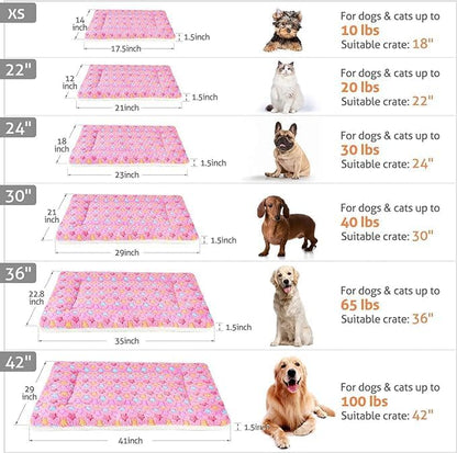Pink star print soft dog crate pad, view 6 of 6