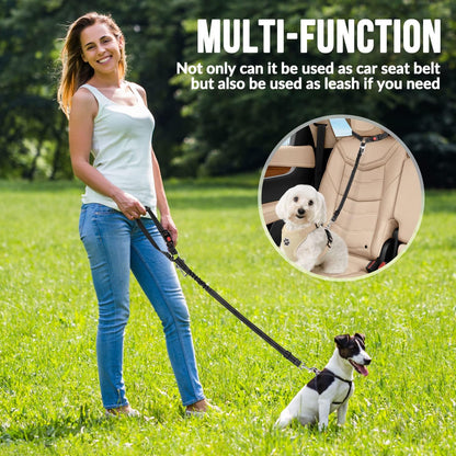 Black dog car seat belt 2-pack, view 7 of 7