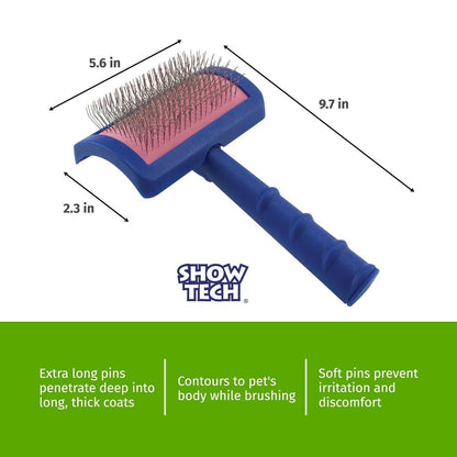 Long-pin slicker brush for doodles - dimensions