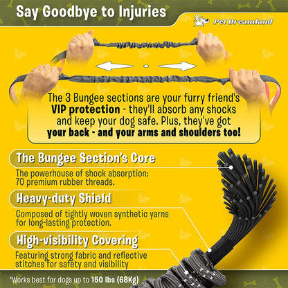 Hands-free bungee waist dog leash, view 4 of 9